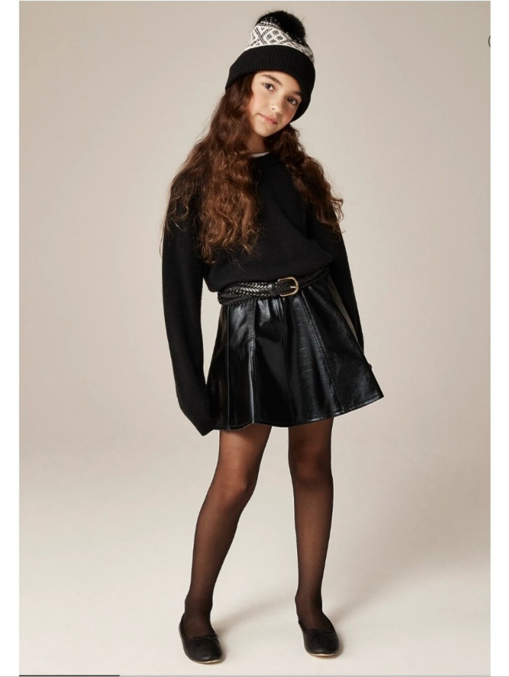 J.Crew Girls' Picture Day Skirt in Faux Leather